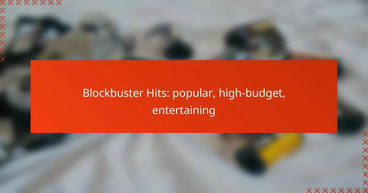 Blockbuster Hits: popular, high-budget, entertaining