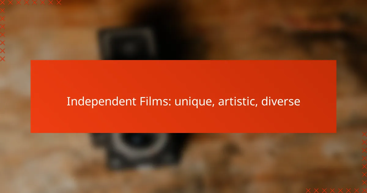 Independent Films: unique, artistic, diverse
