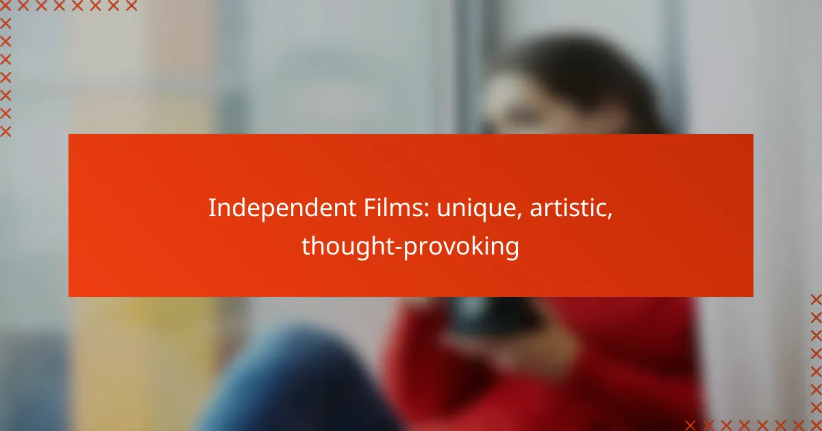 Independent Films: unique, artistic, thought-provoking