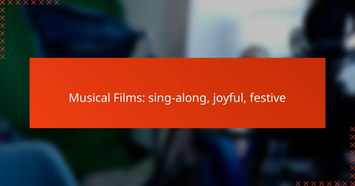 Musical Films: sing-along, joyful, festive