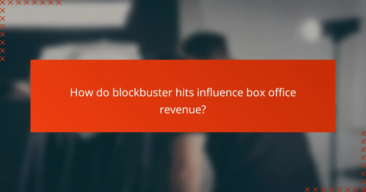 How do blockbuster hits influence box office revenue?