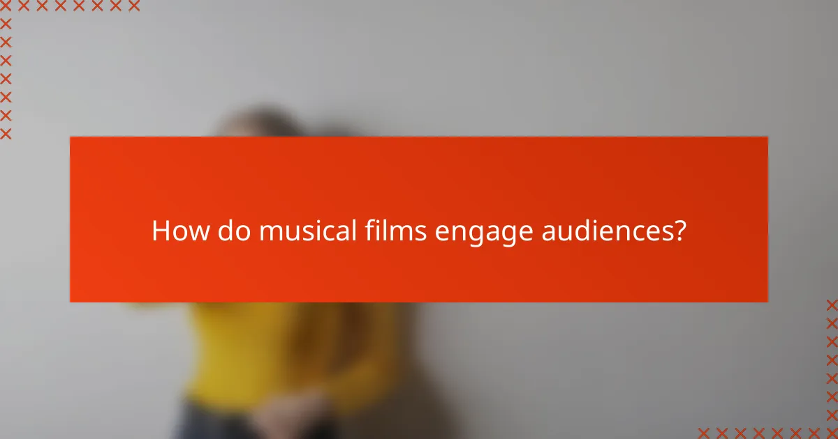 How do musical films engage audiences?