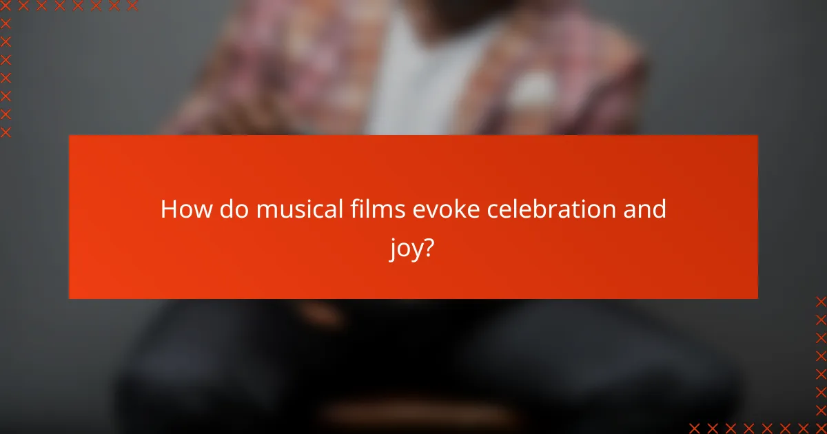 How do musical films evoke celebration and joy?