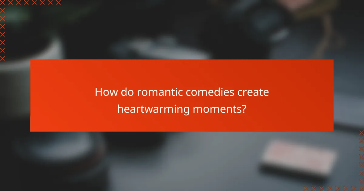 How do romantic comedies create heartwarming moments?