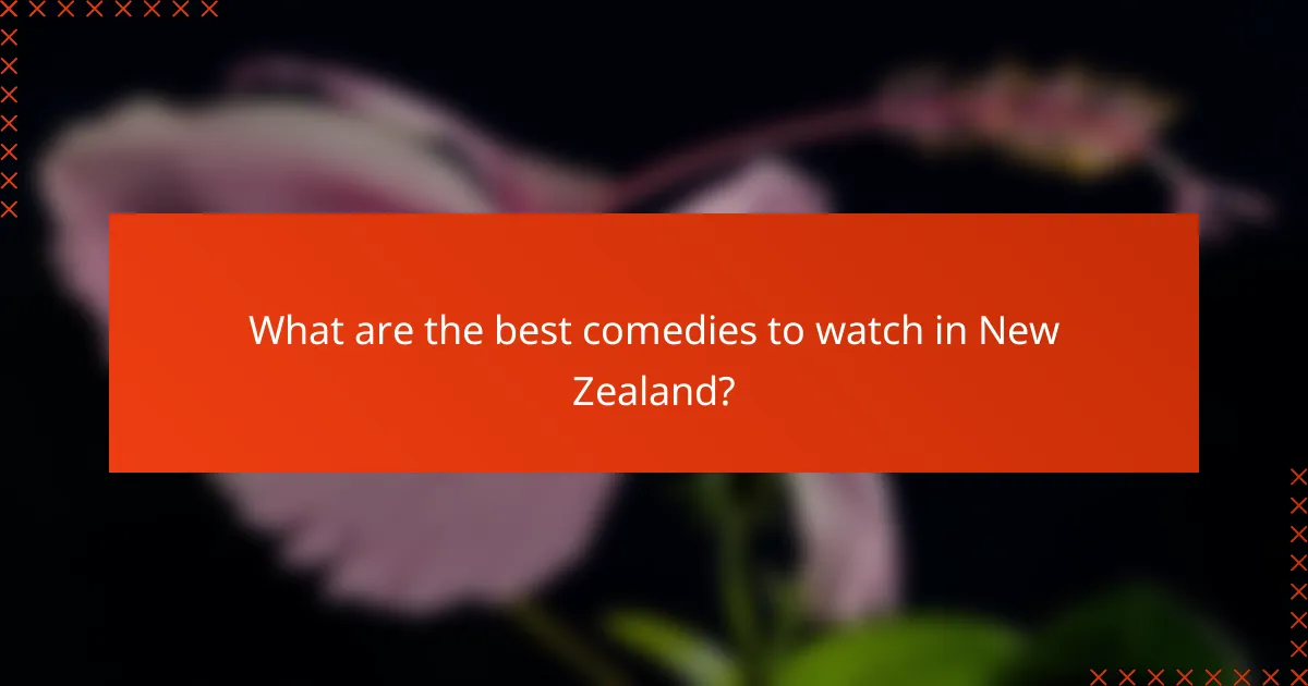What are the best comedies to watch in New Zealand?