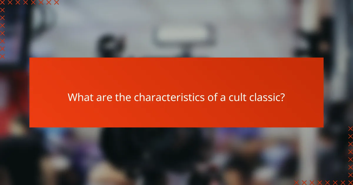 What are the characteristics of a cult classic?