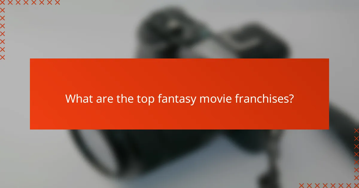 What are the top fantasy movie franchises?